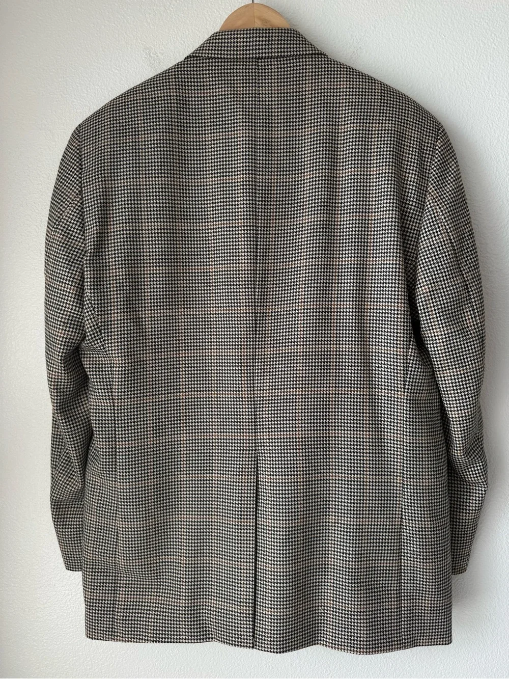 Vintage Lauren Ralph Lauren 42R Houndstooth 100% Wool Blazer Macy's Men's Store